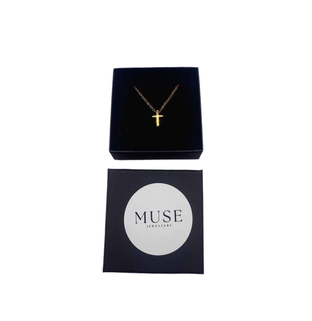 AMARA MINI CROSS NECKLACE - 18K GOLD PLATED