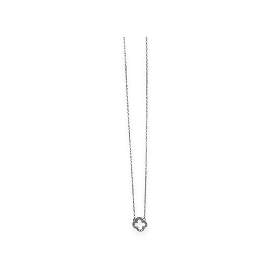 MOTHER OF PEARLS NECKLACE - STERLING SILVER CUBIC ZIRCONIA