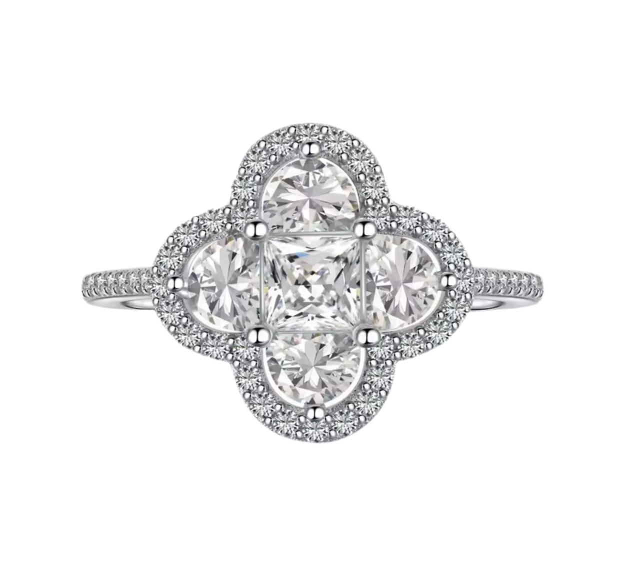 MADELIENE ETERNITY RING - PLATINUM WHITE DIAMOND SILVER