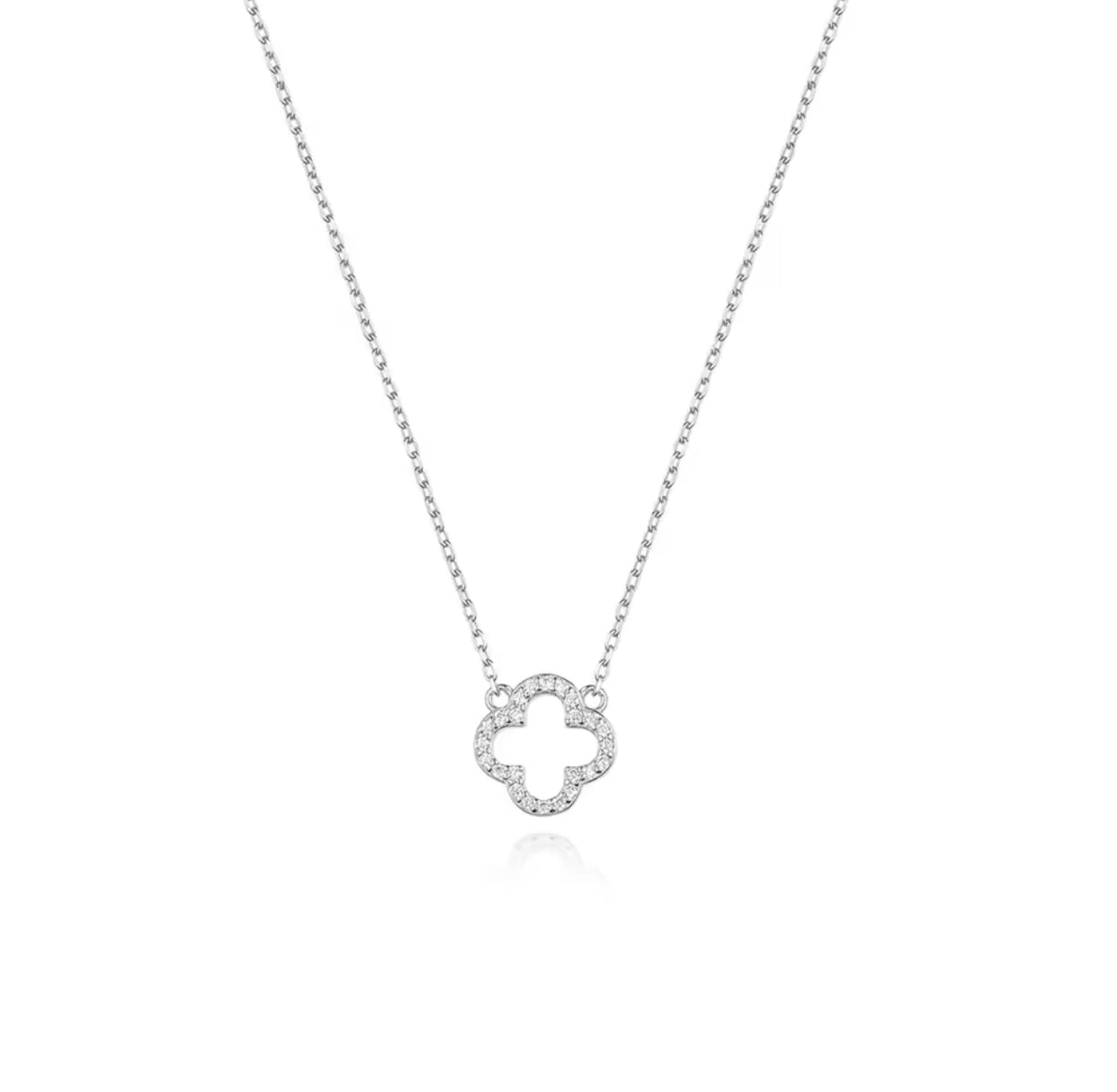 MOTHER OF PEARLS NECKLACE - STERLING SILVER CUBIC ZIRCONIA