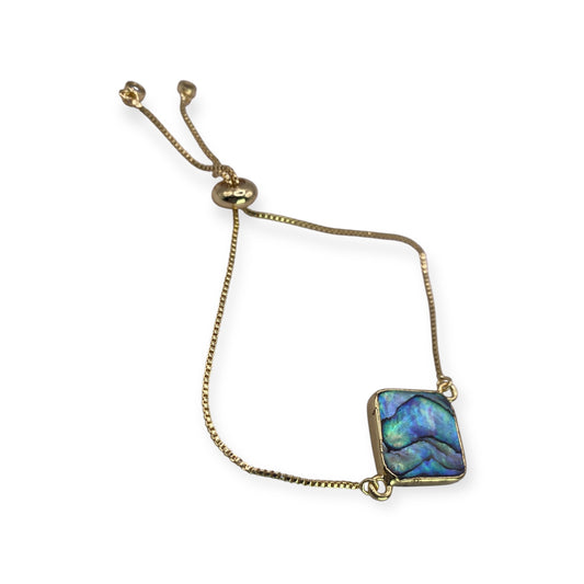 SAFEKEEPING VIBRANT AOTEAROA PĀUA BRACELET DIAMOND DESIGN GOLD