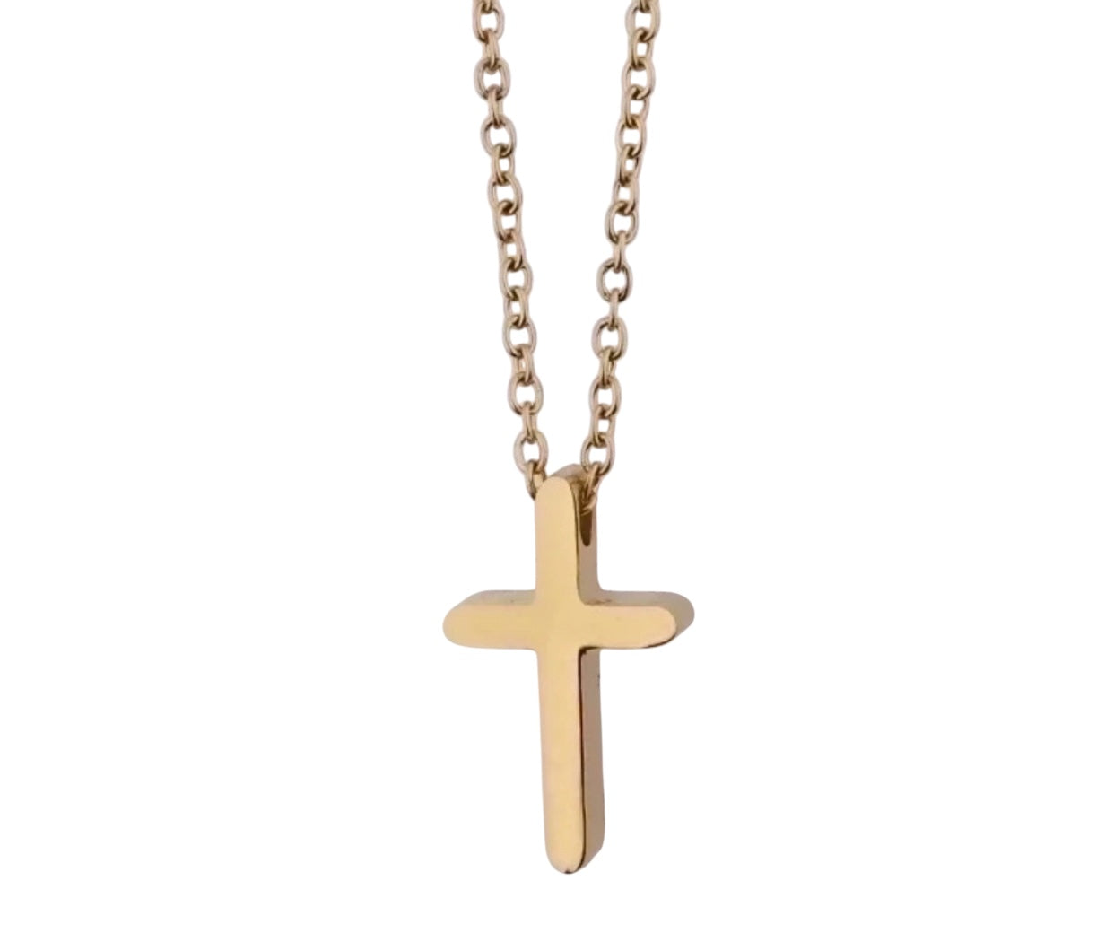 AMARA MINI CROSS NECKLACE - 18K GOLD PLATED