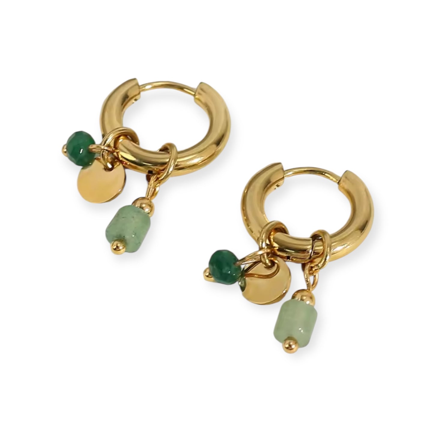 POUNAMU EARRINGS - GOLD