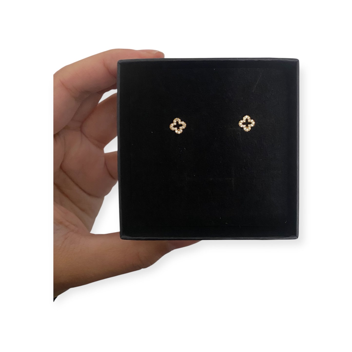 MOTHER OF PEARLS EARRINGS - 18K GOLD PLATED CUBIC ZIRCONIA